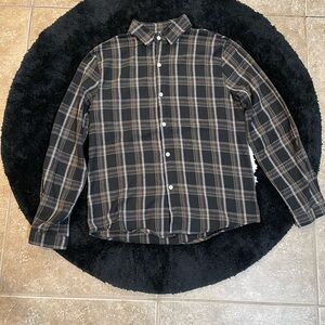 SHEIN Casual Button Down Flannel Shirt